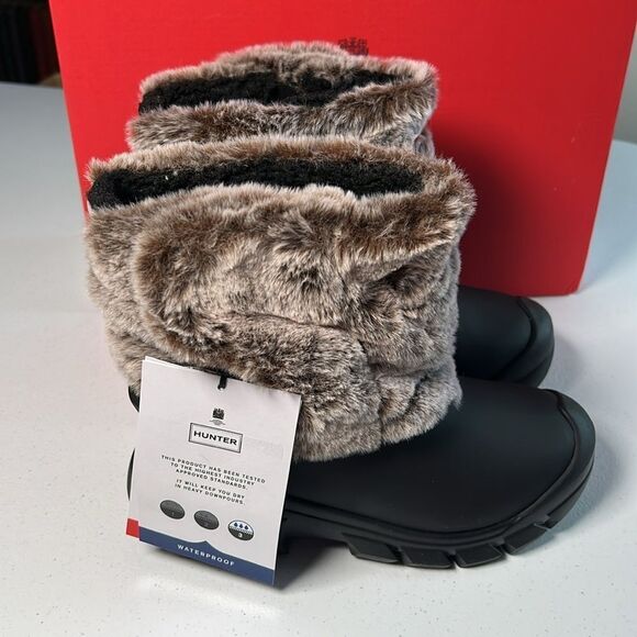 Hunter Kids Intrepid Faux Fur Snow Boot Kids - Picture 2 of 8
